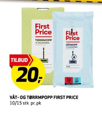 Bunnpris Våt-og tørrmpopp first price tilbud