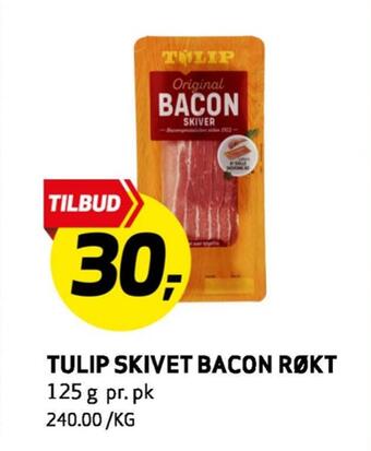 Bunnpris Tulip skivet bacon røkt tilbud