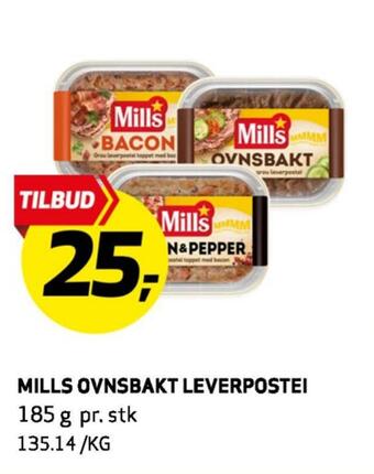 Bunnpris Mills ovnsbakt leverpostei tilbud