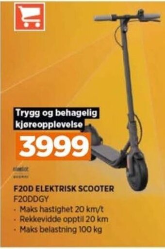 POWER F20D ELEKTRISK SCOOTER F20DDGY tilbud