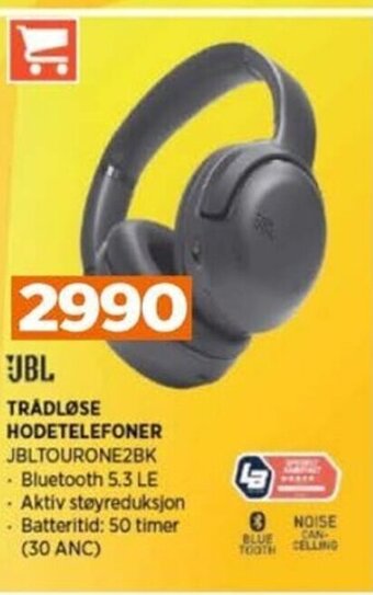 POWER TRÅDLØSE HODETELEFONER JBLTOURONE2BK tilbud