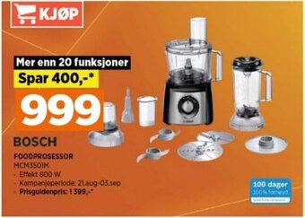 POWER BOSCH FOODPROSESSOR MCM3501M tilbud