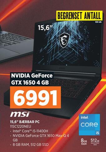 POWER 15,6 bærbar pc tilbud