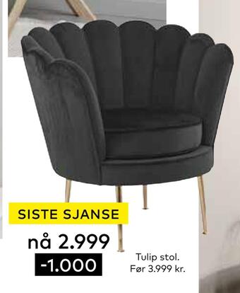 Skeidar Tulip stol tilbud
