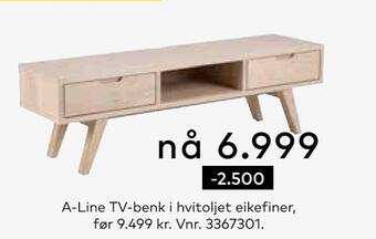 Skeidar A-line tv-benk tilbud