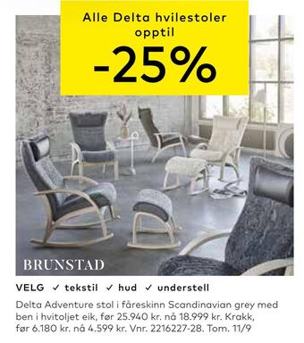 Skeidar Delta adventure stol tilbud