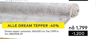 Skeidar Dream teppe i polyester tilbud