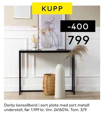 Skeidar Derby konsollbord tilbud