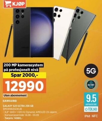 POWER SAMSUNG GALAXY S23 ULTRA 256 GB SMS918BZGDEUB tilbud