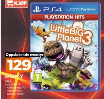 POWER SONY SPILL tilbud