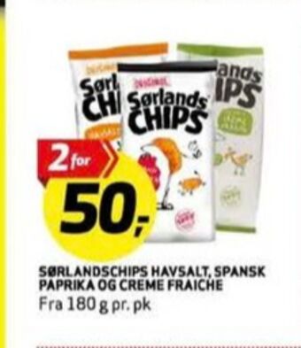 Bunnpris Sørlandschips chips tilbud