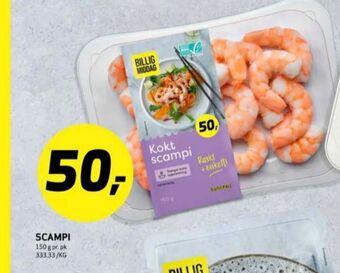 Bunnpris Billig middag scampi tilbud