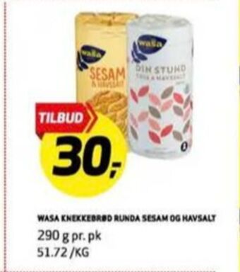 Bunnpris Wasa knekkebrød tilbud