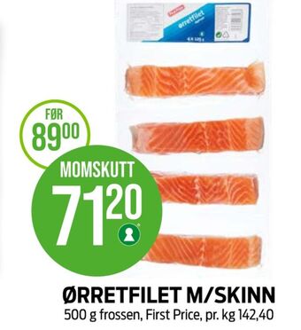 Kiwi First price ørretfilet tilbud