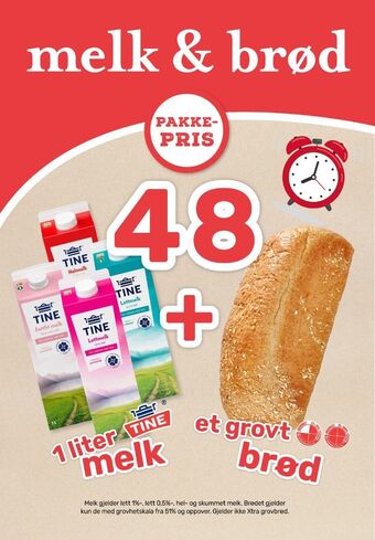 Coop Marked Tine melk & brød tilbud