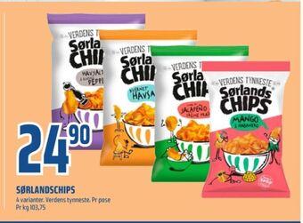 Coop Obs Sørlandschips chips tilbud