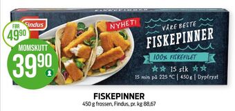Kiwi Findus fiskepinner tilbud