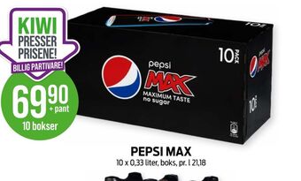 Kiwi Pepsi max brus tilbud