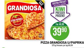 Kiwi Grandiosa pizza tilbud