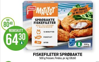 Kiwi Findus fiskefileter tilbud