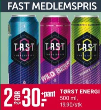 Europris Tørst energidrikk tilbud