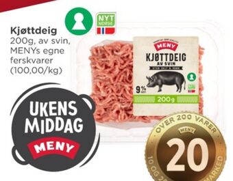 Meny Meny kjøttdeig tilbud