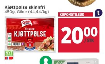 Meny Gilde kjøttpølser tilbud