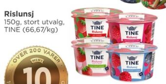 Meny Tine yoghurt tilbud