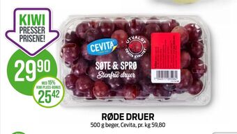 Kiwi Cevita druer tilbud