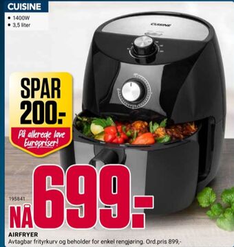Europris Cuisine airfryer tilbud