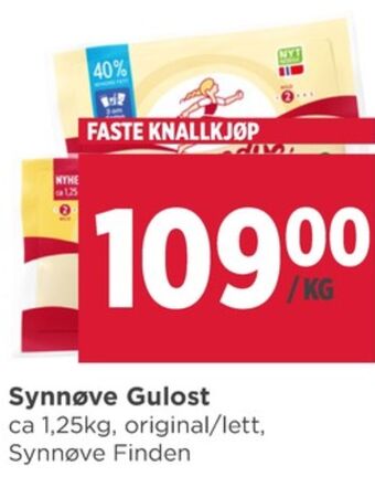 Meny Synnøve finden ost tilbud