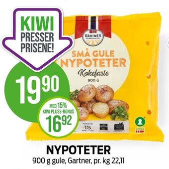 Kiwi Gartner poteter tilbud