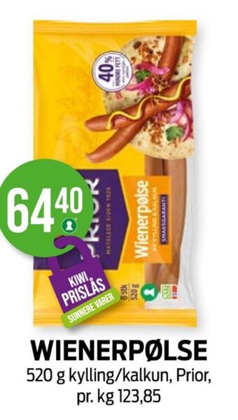 Kiwi Prior wienerpølser tilbud