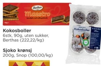 Meny Berthas fløteboller tilbud