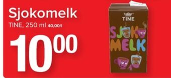 Eurospar Tine sjokolademelk tilbud