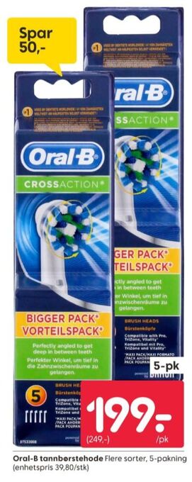 Rusta Braun oral-b børstehoder tilbud