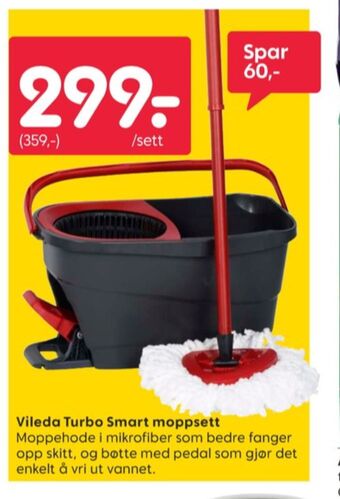 Rusta Vileda moppesett tilbud