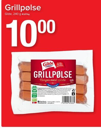 Eurospar Gilde grillpølser tilbud