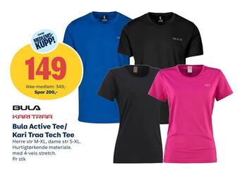 Coop Extra Bula active tee/ kari traa tech tee tilbud