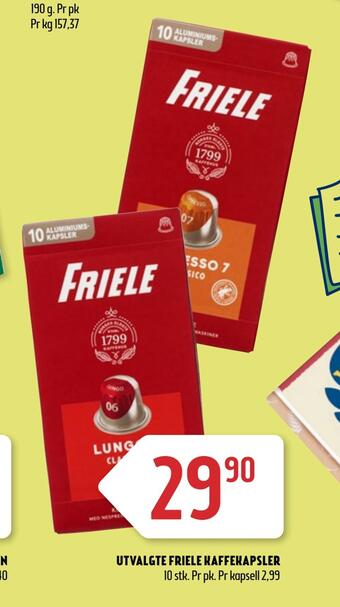 Coop Prix Utvalgte friele kaffekapsler tilbud