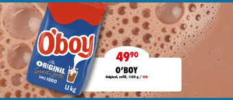 Nordby Supermarket O'BOY Original, refill, 1100 g / SEK tilbud