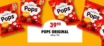 Nordby Supermarket POPS ORIGINAL 210 g / SEK tilbud