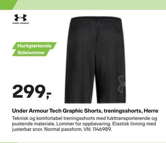 XXL Sport Under armour tech graphic shorts, treningsshorts, herre tilbud