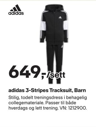 XXL Sport Adidas 3-stripes tracksuit, barn tilbud
