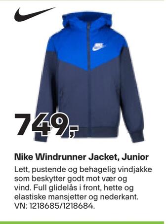 XXL Sport Nike windrunner jacket, junior tilbud