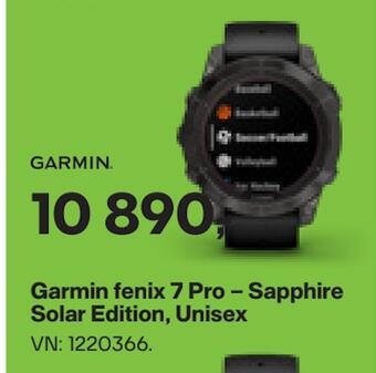 XXL Sport Garmin fenix 7 pro - sapphire solar edition, unisex tilbud