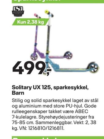 XXL Sport Solitary ux 125, sparkesykkel, barn tilbud