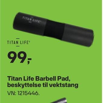 XXL Sport Titan life barbell pad, beskyttelse til vektstang tilbud