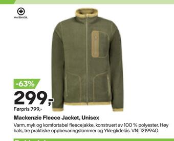 XXL Sport Mackenzie fleece jacket, unisex tilbud