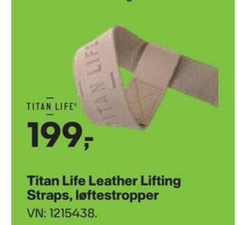 XXL Sport Titan life leather lifting straps, løftestropper tilbud